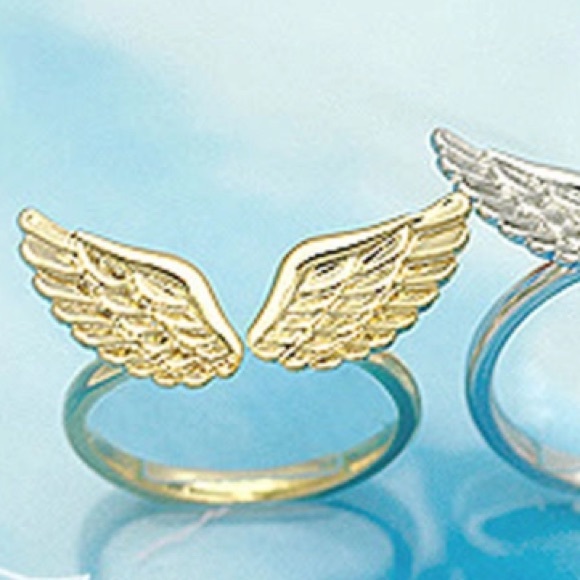 NEW!💙💎💛GOLDEN😇ANGEL😇WINGS! RINGLET!💛💎💙OPEN - Picture 7 of 8